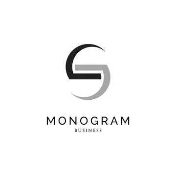 Initial Letter S Monogram Icon Logo Design Template Stock Illustration