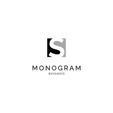 Initial letter S monogram logo design inspiration Stock Illustration