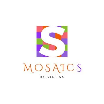 Initial letter S mosaic icon logo design inspiration Stock Illustration