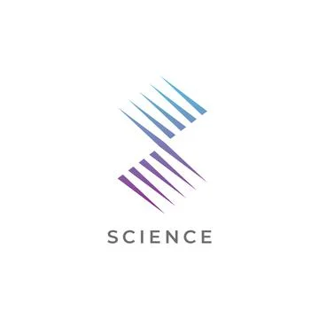 Initial letter S science logo design  Stock Illustration