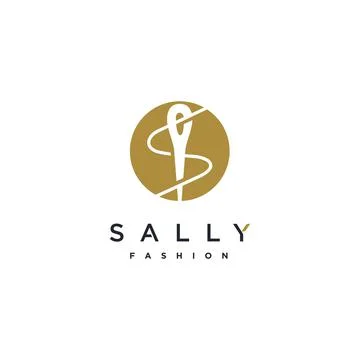 Initial letter S with Sewing needle icon for fashion logo design Stock Illustration