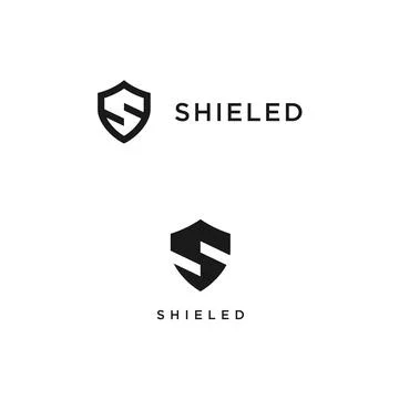 Initial Letter S Shield Secure Safe logo design Stock Illustration