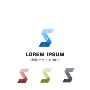 Initial letter S triangle logotype. Vector logo template Stock Illustration