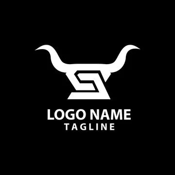 Initial letter SA with horns logo design vector Stock Illustration