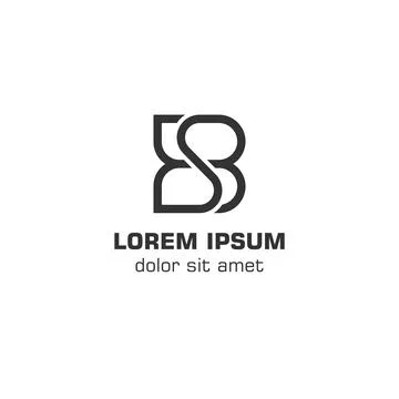 Initial letter SB simple logo Stock Illustration