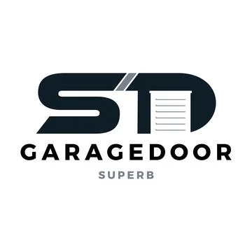 Initial Letter SD Garage Door Icon Logo Design Template Stock Illustration