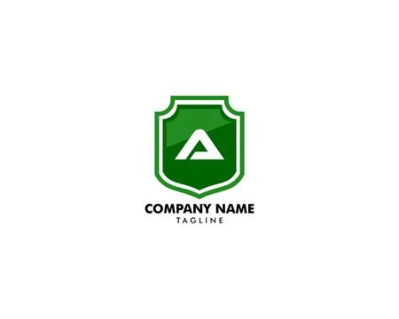 Initial Letter A Security Company Logo, Initial Letter of Security Shield L.. Stock Illustration