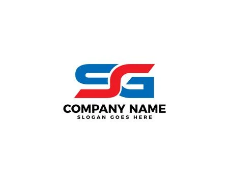 Initial Letter SG Logo Template Design Stock Illustration