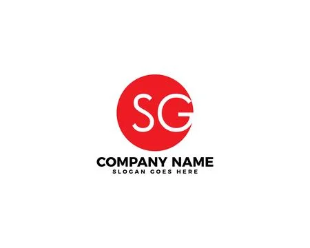 Initial Letter SG Logo Template Design Stock Illustration
