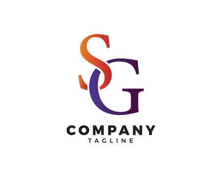 Initial Letter SG Logo Template Design Stock Illustration