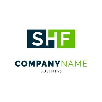 Initial Letter SHF Icon Logo Design Template Stock Illustration