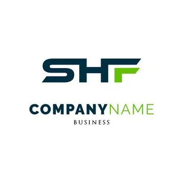 Initial Letter SHF Icon Logo Design Template Stock Illustration