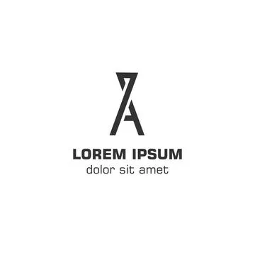 Initial letter A simple. vector logo template Stock Illustration