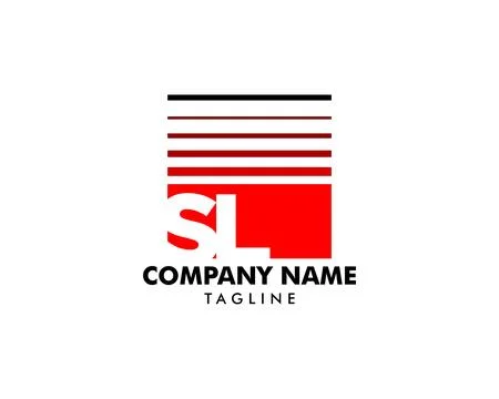 Initial Letter SL Logo Template Design Stock Illustration