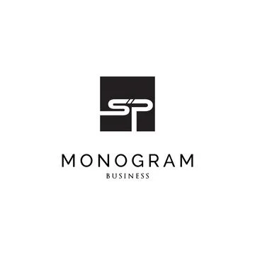 Initial letter SP monogram logo design inspiration Stock Illustration