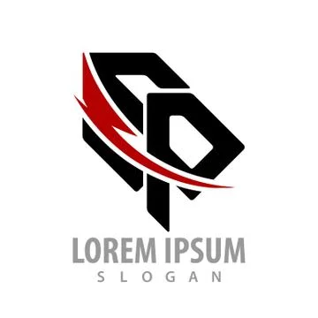 Initial letter SP thunderbolt concept design. Symbol graphic template element Stock Illustration