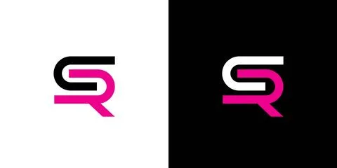 The initial letter SR logo design Stock Illustration