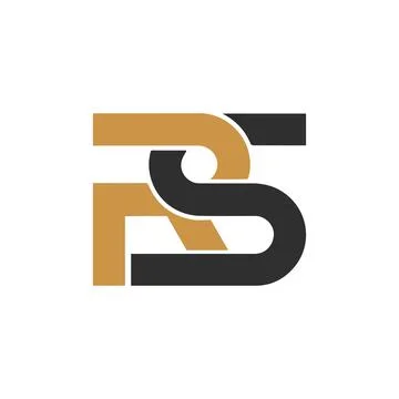 Initial letter SR logo or RS logo vector design template Stock Illustration