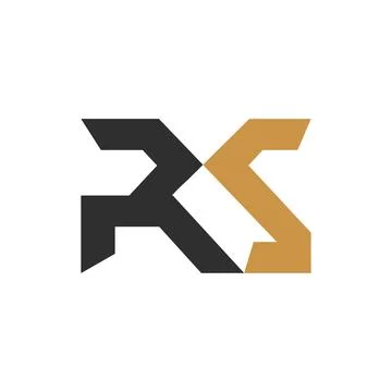 Initial letter SR logo or RS logo vector design template Stock Illustration