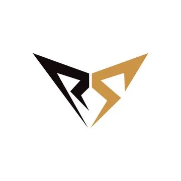 Initial letter SR logo or RS logo vector design template Stock Illustration