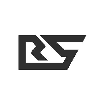 Initial letter SR logo or RS logo vector design template Stock Illustration