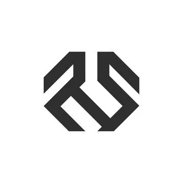 Initial letter SR logo or RS logo vector design template Stock Illustration