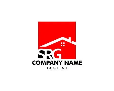 Initial Letter SRG House Logo Illustrazione stock