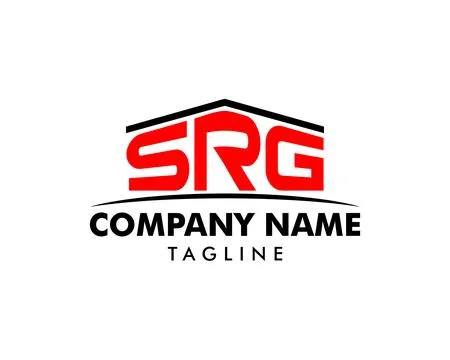 Initial Letter SRG House Logo Stock Illustration