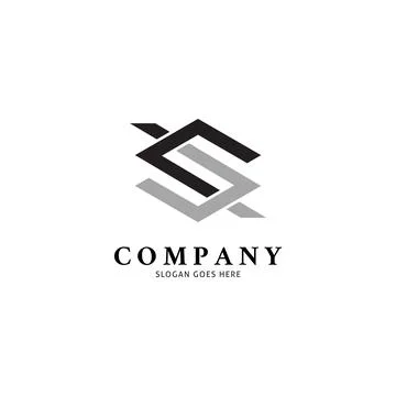 Initial Letter SS Logo Template Design Stock Illustration