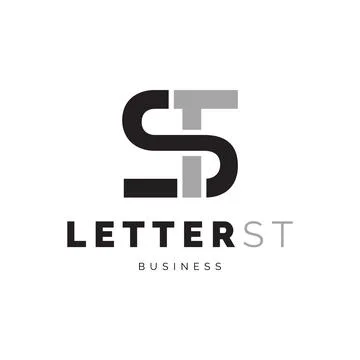 Initial letter ST icon logo design inspiration Stock Illustration