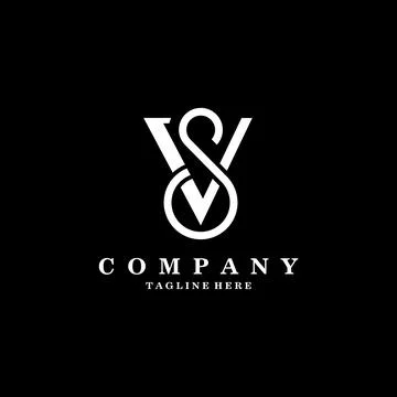 Initial letter SV logo design vector Illustrazione stock