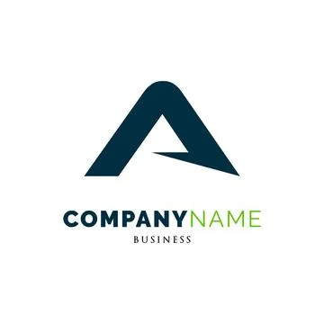 Initial Letter A Swoosh Icon Logo Design Template Stock Illustration
