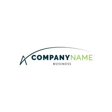 Initial Letter A Swoosh Icon Logo Design Template Stock Illustration