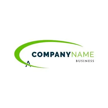 Initial Letter A Swoosh Icon Logo Design Template Stock Illustration