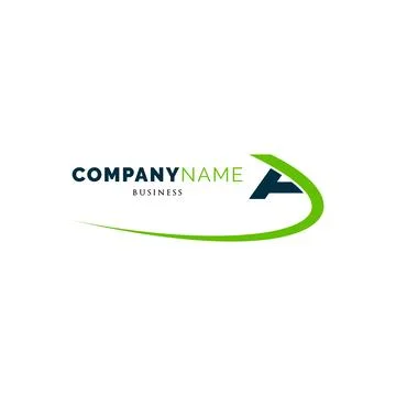 Initial Letter A Swoosh Icon Logo Design Template Stock Illustration