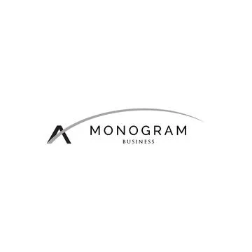 Initial letter A swoosh monogram logo design inspiration Stock Illustration