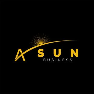 Initial Letter A Swoosh Sun Icon Logo Design Template 스톡 일러스트