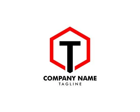 Initial Letter T Logo Template Design Stock Illustration