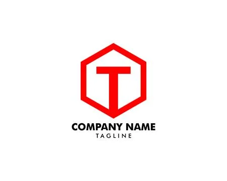 Initial Letter T Logo Template Design Stock Illustration