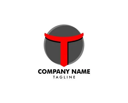Initial Letter T Logo Template Design Stock Illustration