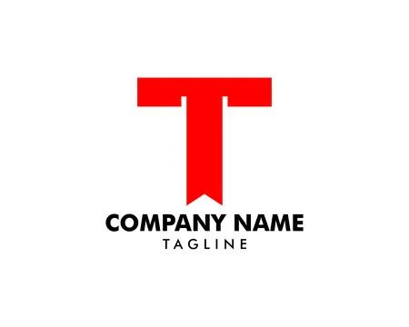 Initial Letter T Logo Template Design Stock Illustration