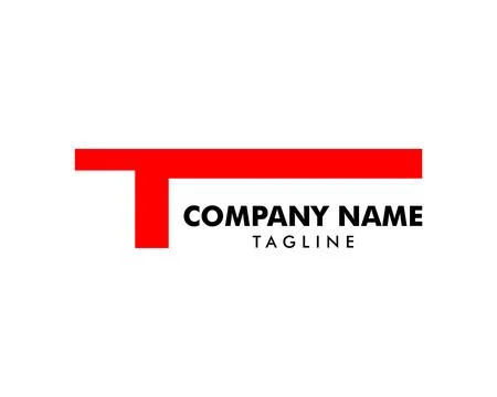 Initial Letter T Logo Template Design Stock Illustration
