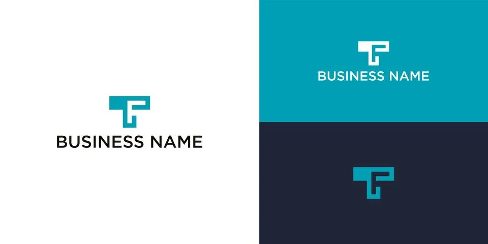 Initial Letter T Modern Logo Design – Sleek Business Branding Vector Stock Illustration