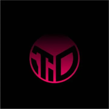 Initial letter T O Modern circle with elegant colored background frame Stock Illustration