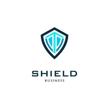 Initial Letter T Shield Icon Logo Design Template Stock Illustration