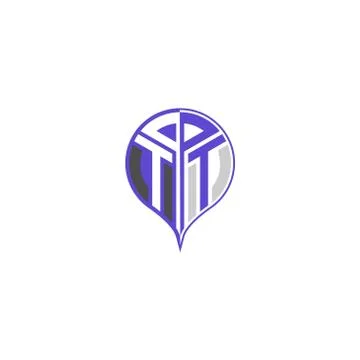 Initial letter T T Modern and unique location design Stock Illustration