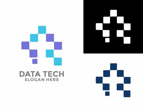 Initial Letter T technology logo design vector. Data Digital Tech and Initi.. Illustrazione stock