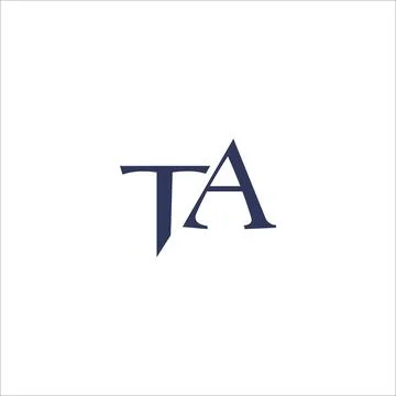 Initial letter TA logo or AT logo vector design template Stock Illustration