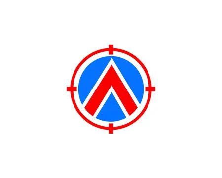 Initial Letter A Target Logo Stock Illustration