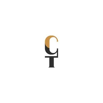 Initial letter TC logo or CT logo vector design template Stock Illustration